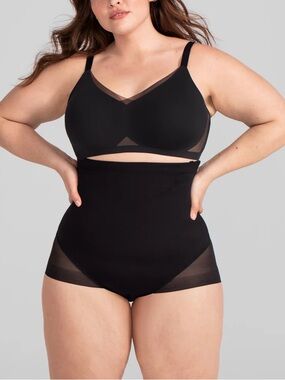 Honeylove Black Superpower Brief Stretch Support Compression Shapewear 1X
